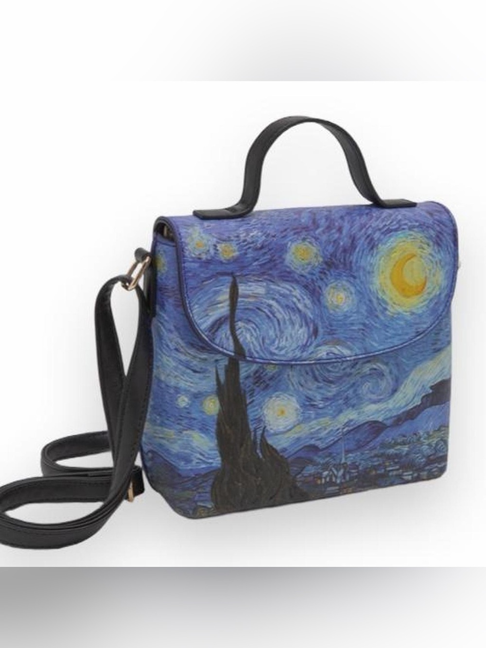 Starry Night Print Crossbody Bag